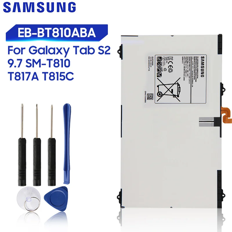 Оригинальная сменная батарея Samsung для Galaxy Tab S2 9 7 T815C T813 T815 T819C стандартная