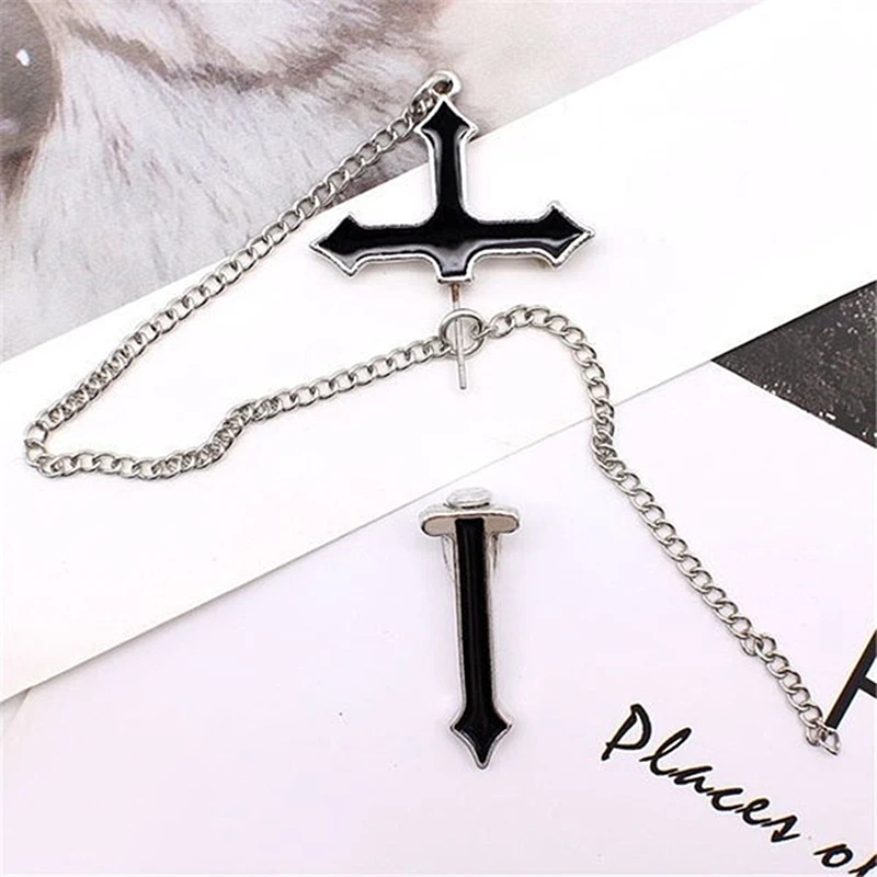 Gothic Vintage Ear Decor Earring for Men Women Long Chain Cross Zipper Stud Earrings Unisex Party Fashion Punk Jewelry O4P842
Gothic Vintage Ear Decor Earring for Men Women Long Chain Cross Zipper Stud Earrings Unisex Party Fashion Punk Jewelry O4P842