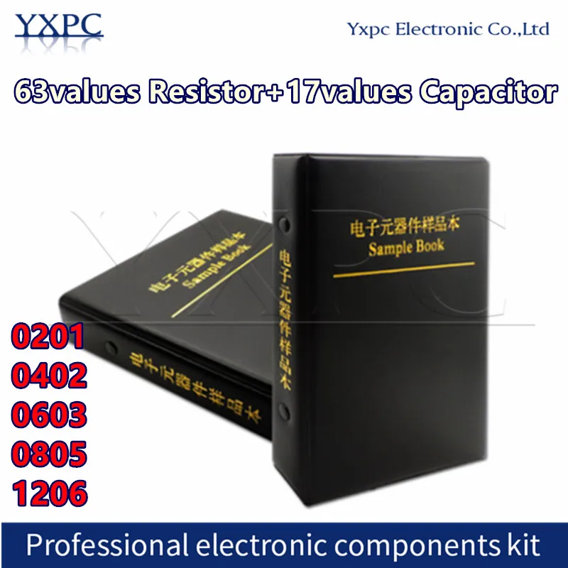 0201 0402 0603 0805 1206 63values SMD Resistor 0R~2M 1% + 17values 15PF~1uF Capacitor Mixed Sample Book
0201 0402 0603 0805 1206 63values SMD Resistor 0R~2M 1% + 17values 15PF~1uF Capacitor Mixed Sample Book
