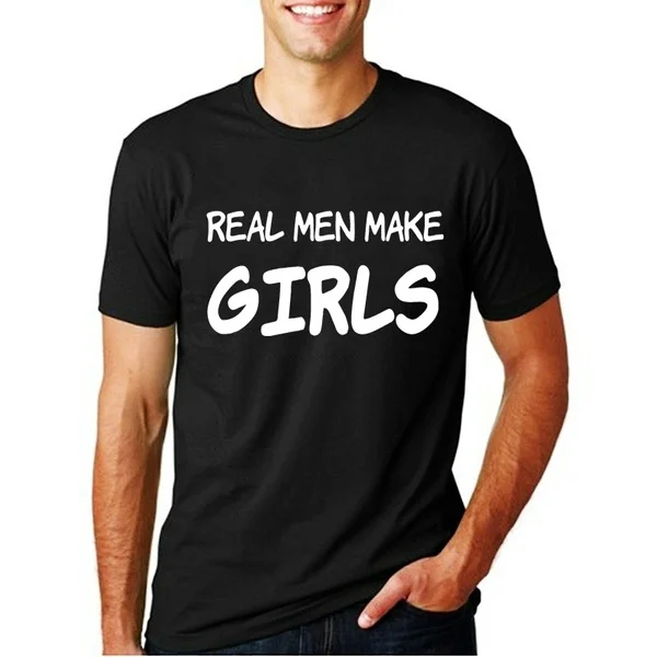 Mens T Shirt Real Make Girls Letter Print T-Shirt Short Sleeves Casual Funny Tee
Mens T Shirt Real Make Girls Letter Print T-Shirt Short Sleeves Casual Funny Tee