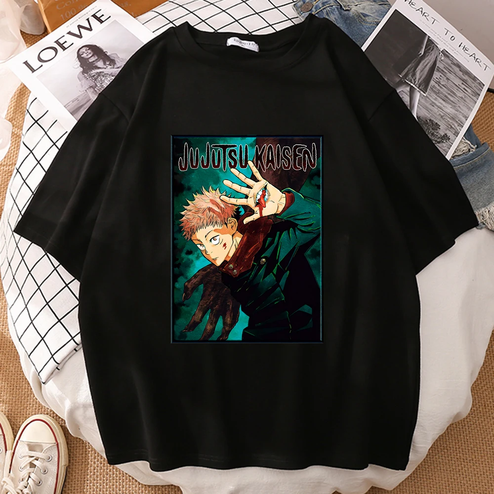 Jujutsu Kaisen Yuji Itadori Print Woman Oversize T-shirt O Neck Soft Casual Short Sleeve Top Tee Harajuku Crewneck Black Tee
Jujutsu Kaisen Yuji Itadori Print Woman Oversize T-shirt O Neck Soft Casual Short Sleeve Top Tee Harajuku Crewneck Black Tee