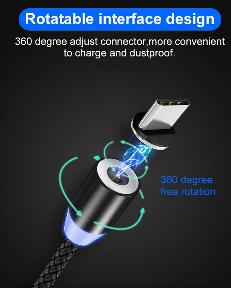 Магнитный кабель Micro Fast Charging нейлоновые кабели для Samsung OPPO A1 A3 A5 A7 F9 R17 F11 Pro Neo Realme X 3