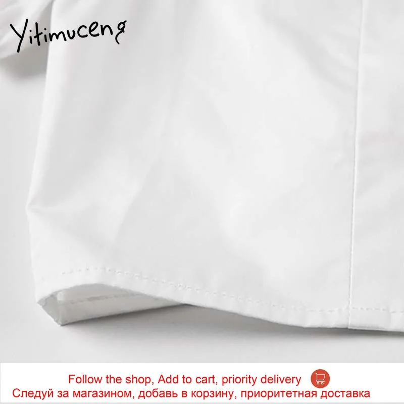 Yitimuceng White Blouse Women Hollow Chain Button Up Shirts Oversize Puff Sleeve Unicolor 2021 Summer Korean Fashion New Tops
Yitimuceng White Blouse Women Hollow Chain Button Up Shirts Oversize Puff Sleeve Unicolor 2021 Summer Korean Fashion New Tops