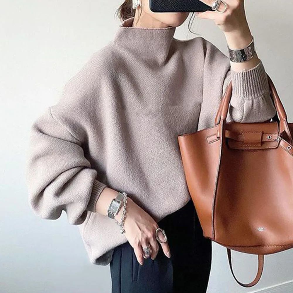 2021 Chic Basic Turtleneck Women Sweaters Autumn Winter Tops Slim Female Pullover Knitted Sweater Ladies Jumper Soft Warm Pull
2021 Chic Basic Turtleneck Women Sweaters Autumn Winter Tops Slim Female Pullover Knitted Sweater Ladies Jumper Soft Warm Pull