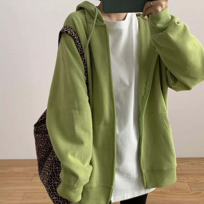 Harajuku Grey Oversized Sweatshirt Women Clothes Loose Long Sleeve Green Hoodies Cardigan Zipper Jacket Hooded Outerwear Q4490
Harajuku Grey Oversized Sweatshirt Women Clothes Loose Long Sleeve Green Hoodies Cardigan Zipper Jacket Hooded Outerwear Q4490