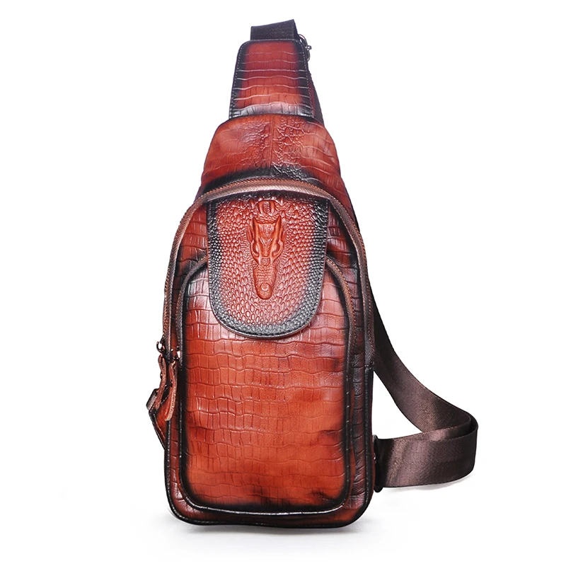 2021 Men Original Leather Vintage Wine Triangle Crossbody Chest Sling Bag Designer Travel One Shoulder Bag 8" Daypack Male 5016
2021 Men Original Leather Vintage Wine Triangle Crossbody Chest Sling Bag Designer Travel One Shoulder Bag 8" Daypack Male 5016