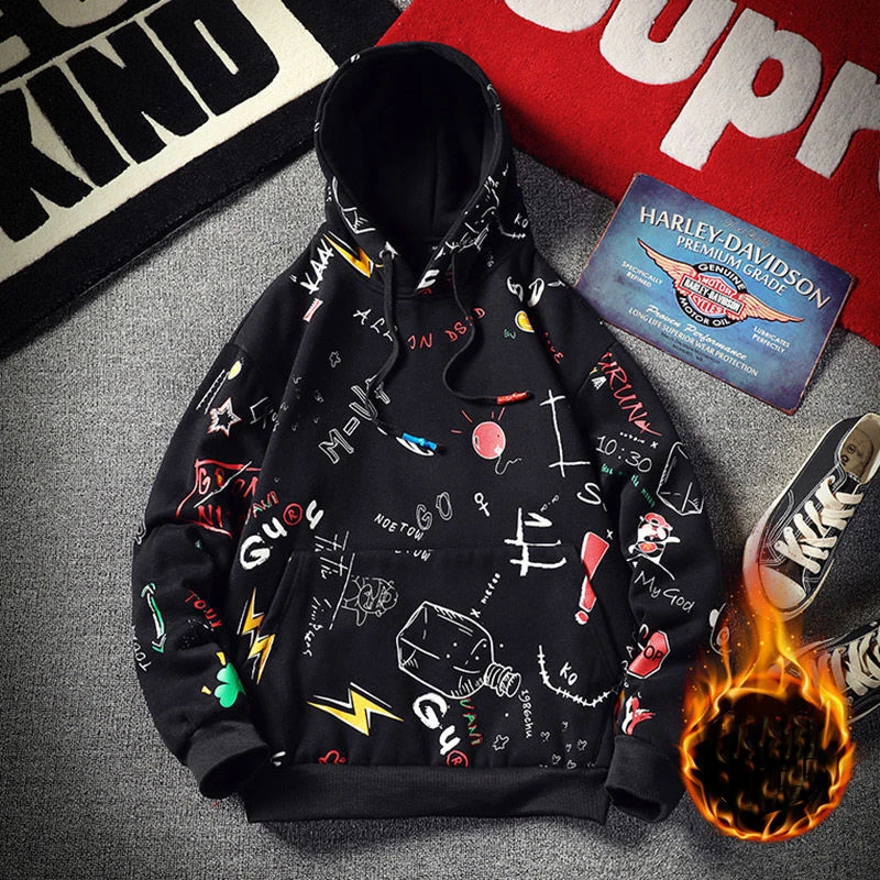 Осенне-зимняя мужская толстовка, Повседневная теплая флисовая куртка с капюшоном, высококачественный пуловер для молодых пар с мультяшным ...
Осенне-зимняя мужская толстовка, Повседневная теплая флисовая куртка с капюшоном, высококачественный пуловер для молодых пар с мультяшным ...