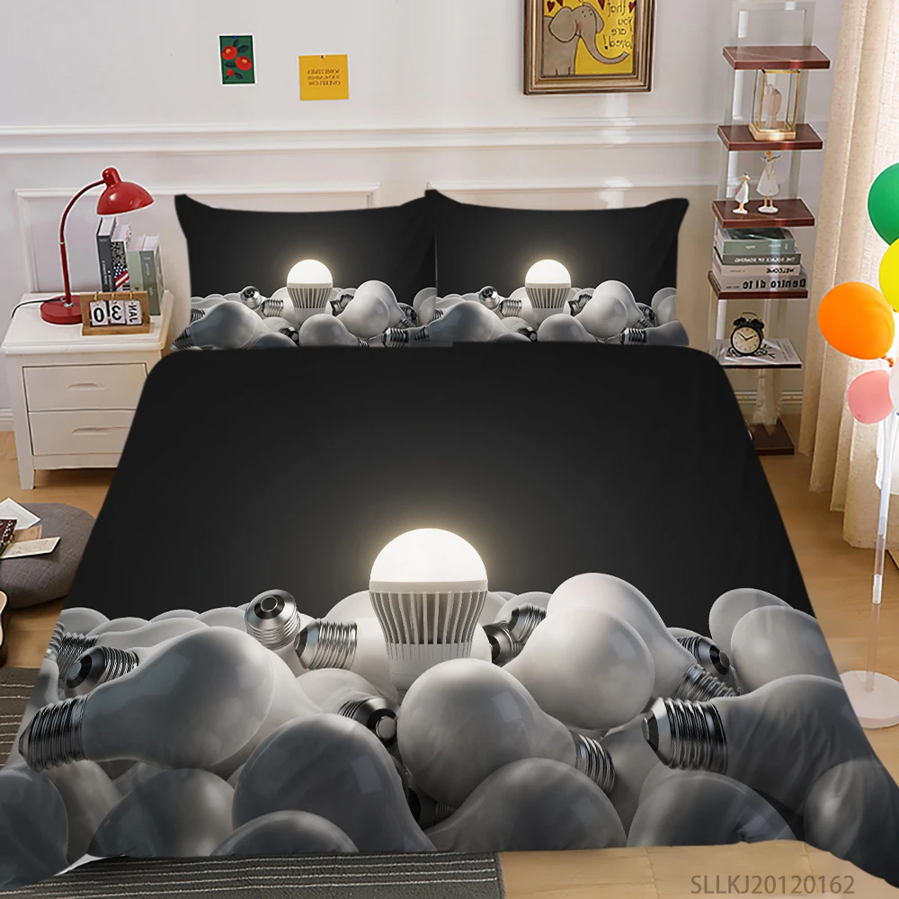 3D Bedding Set King Size Duvet Cover Set Light Bulb Soft Breathable 2/3 Pcs Bedclothes Modern Home Bed Set Pillowcase
3D Bedding Set King Size Duvet Cover Set Light Bulb Soft Breathable 2/3 Pcs Bedclothes Modern Home Bed Set Pillowcase