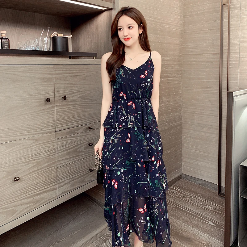 EHQAXIN Summer Plus Size Ladies Fashion Chiffon Sling Dress Sweet V-Neck Floral Cake Fairy Dress Elegant Trend For Women S-4XL
EHQAXIN Summer Plus Size Ladies Fashion Chiffon Sling Dress Sweet V-Neck Floral Cake Fairy Dress Elegant Trend For Women S-4XL