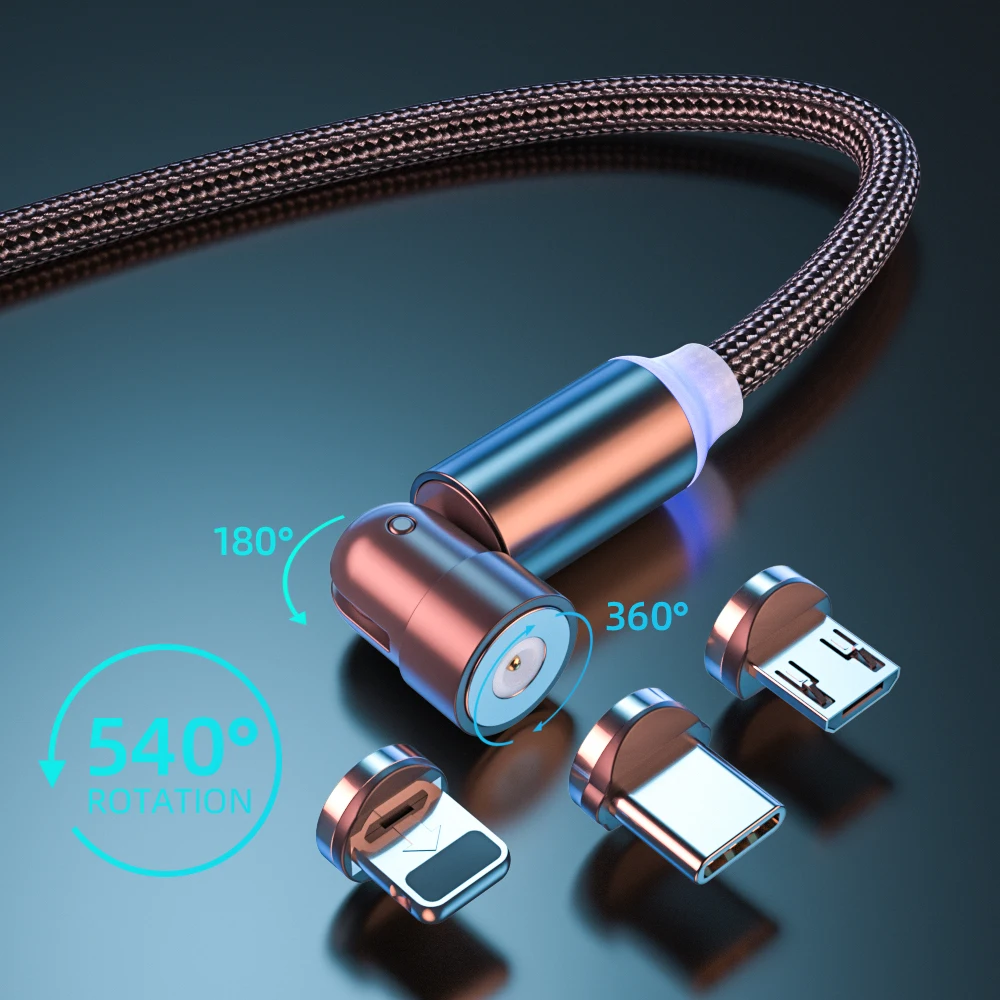 Magnetic Cable 540 Degree Rotate Fast Charging Micro USB Type C Phone Cable Magnet Charge USBC Wire Cord For iPhone 12 Samsung
Magnetic Cable 540 Degree Rotate Fast Charging Micro USB Type C Phone Cable Magnet Charge USBC Wire Cord For iPhone 12 Samsung