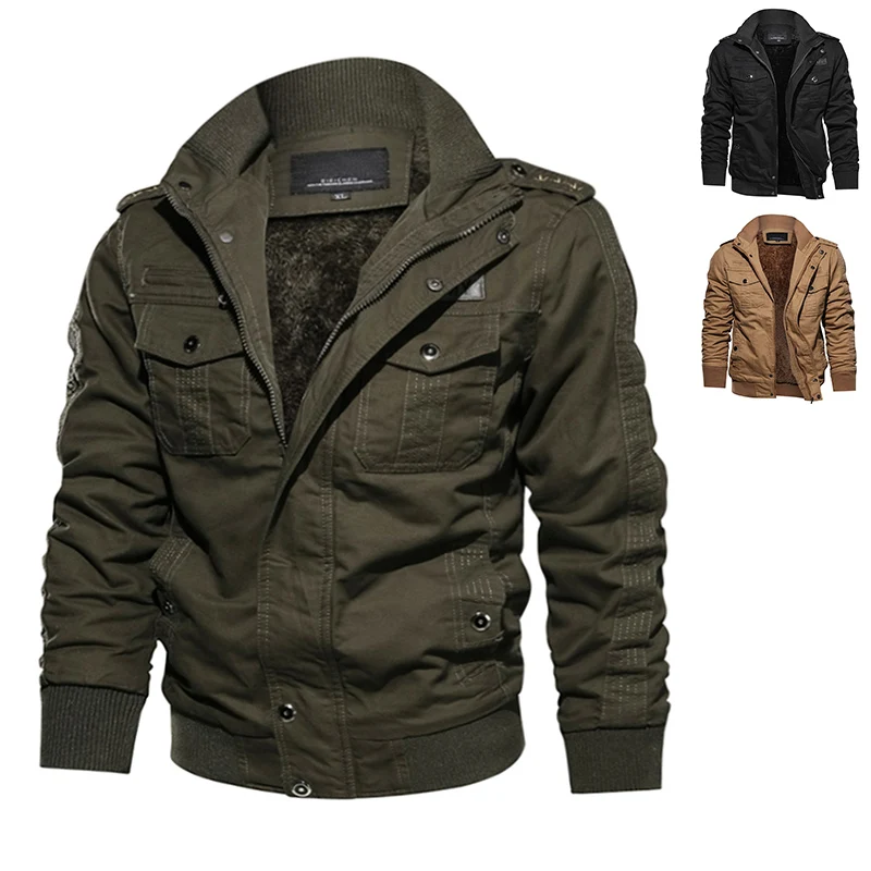 2021 Men Winter Casual Warm Thick Fleece Bomber Jacket Mens Military Cotton Jackets Men New Cargo Hooded Jacket Windbreaker Coat
2021 Men Winter Casual Warm Thick Fleece Bomber Jacket Mens Military Cotton Jackets Men New Cargo Hooded Jacket Windbreaker Coat