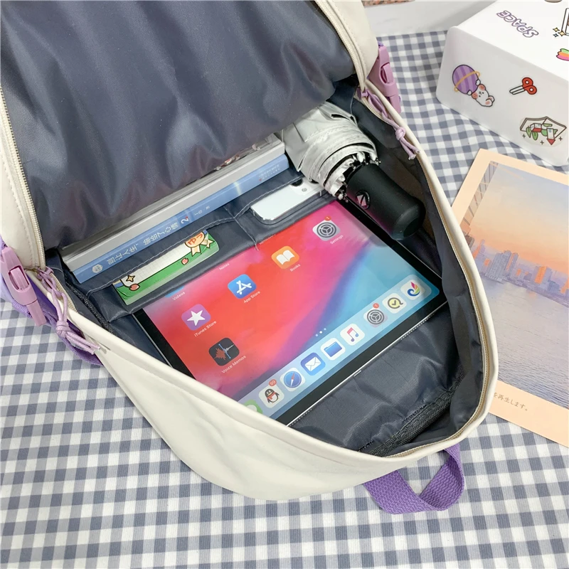 2021 New Women Backpack for Girls Large Capacity School Bag Korean nylon Bookbags Patchwork Back Pack Female Anti Theft Rucksack
2021 New Women Backpack for Girls Large Capacity School Bag Korean nylon Bookbags Patchwork Back Pack Female Anti Theft Rucksack