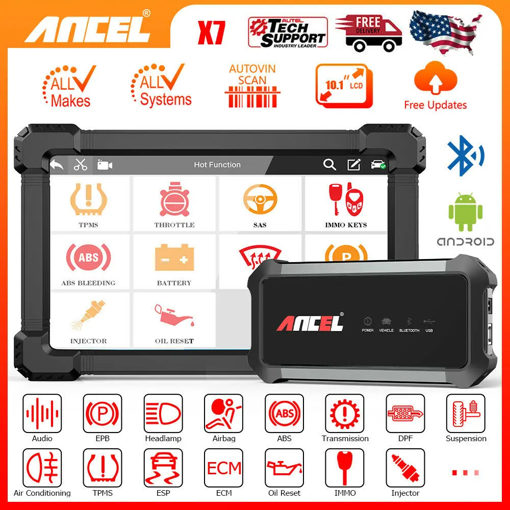 Ancel X7 OBD2 Автомобильные диагностические инструменты полная система Автомобильный сканер Профессиональный WIFI считыватель кодов SAS инструмен...
Ancel X7 OBD2 Автомобильные диагностические инструменты полная система Автомобильный сканер Профессиональный WIFI считыватель кодов SAS инструмен...