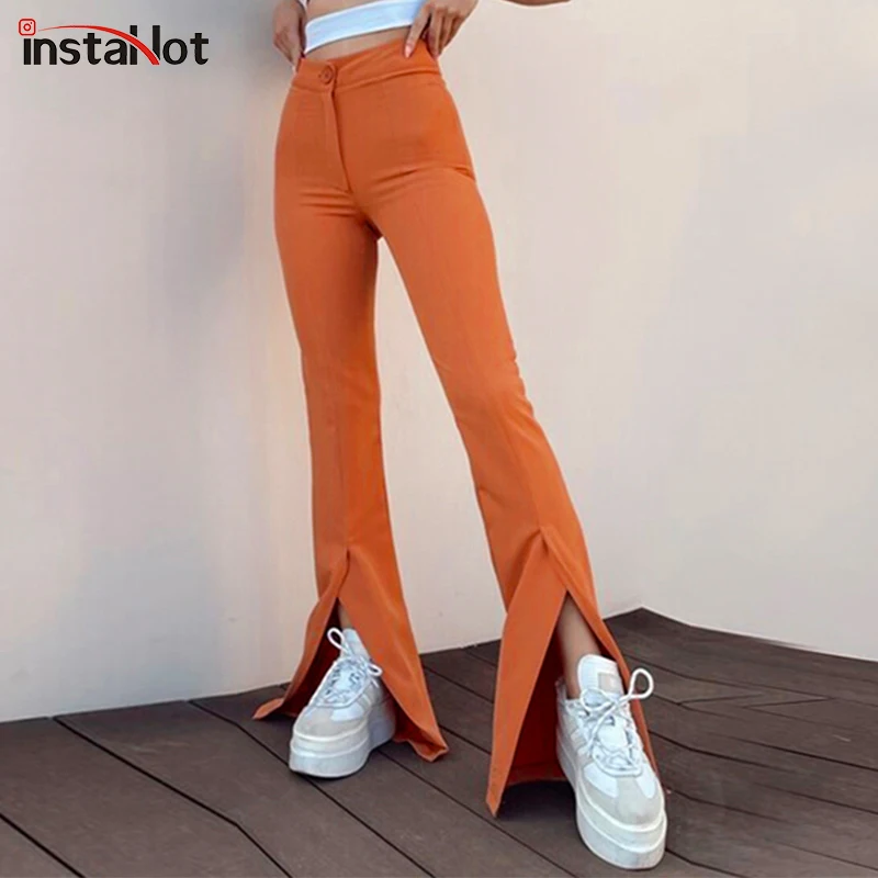 InstaHot Free Shipping Women Splitted Flare Pants Sexy Casual Club Streetwear Trousers Vintage Female 2021 Autumn Solid Pants
InstaHot Free Shipping Women Splitted Flare Pants Sexy Casual Club Streetwear Trousers Vintage Female 2021 Autumn Solid Pants