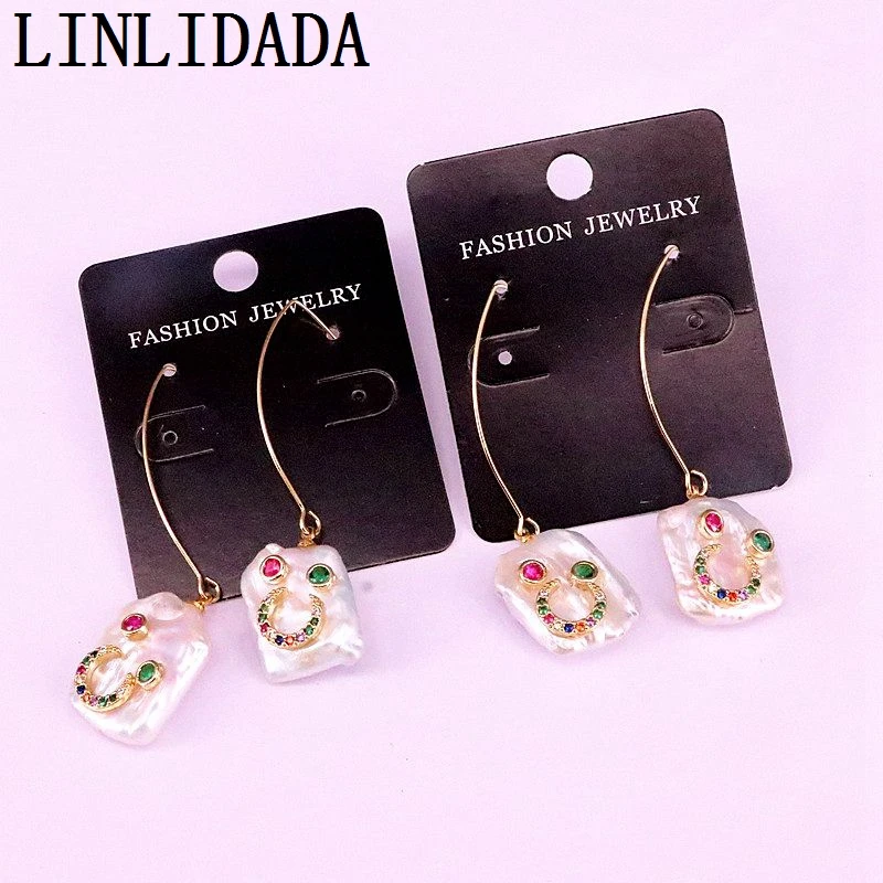 5Pair New Hot Fashion Gold Color Earrings Nature Pearl with CZ Micro Pave Charm Dangle Earring
5Pair New Hot Fashion Gold Color Earrings Nature Pearl with CZ Micro Pave Charm Dangle Earring