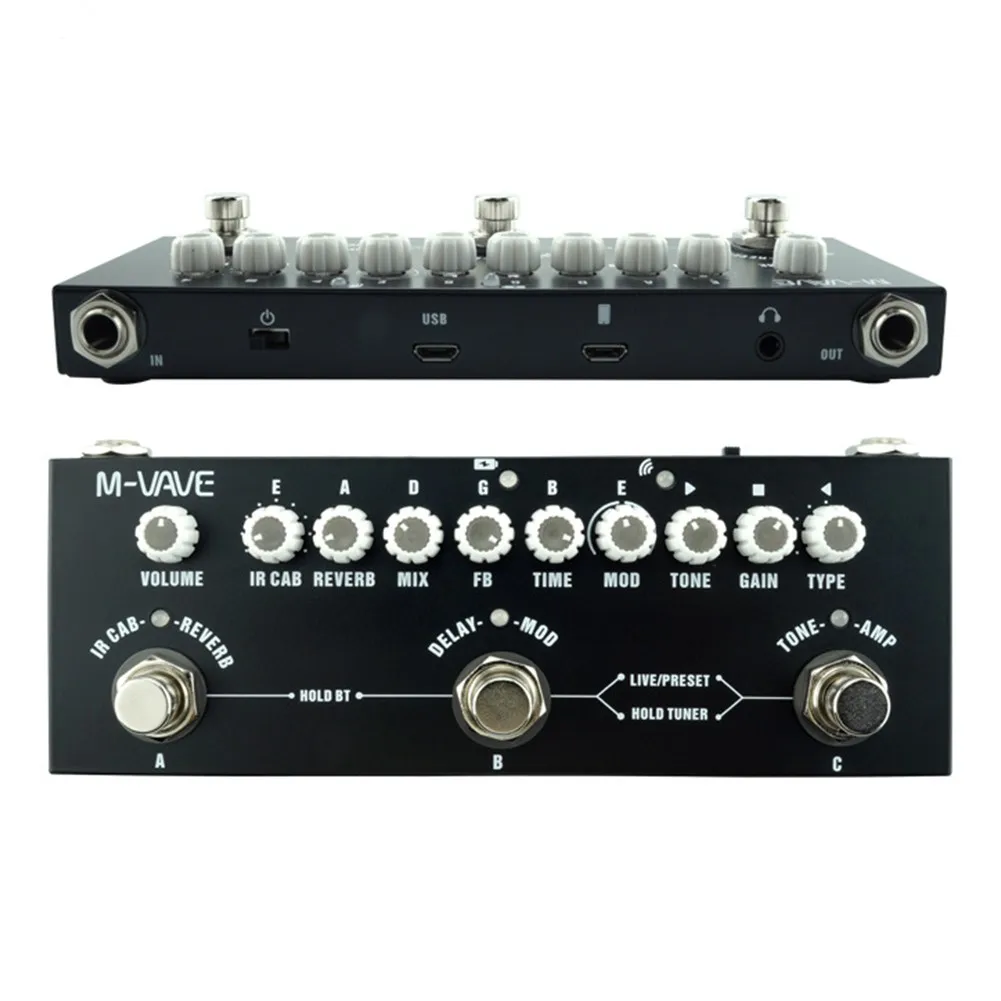 M-VAVE CUBE BABY Rechargeable Multi Effects Pedal Delay Chorus Phaser Reverb 9 Preamp Reverse Models 8 IR Cabinet Simulation
M-VAVE CUBE BABY Rechargeable Multi Effects Pedal Delay Chorus Phaser Reverb 9 Preamp Reverse Models 8 IR Cabinet Simulation