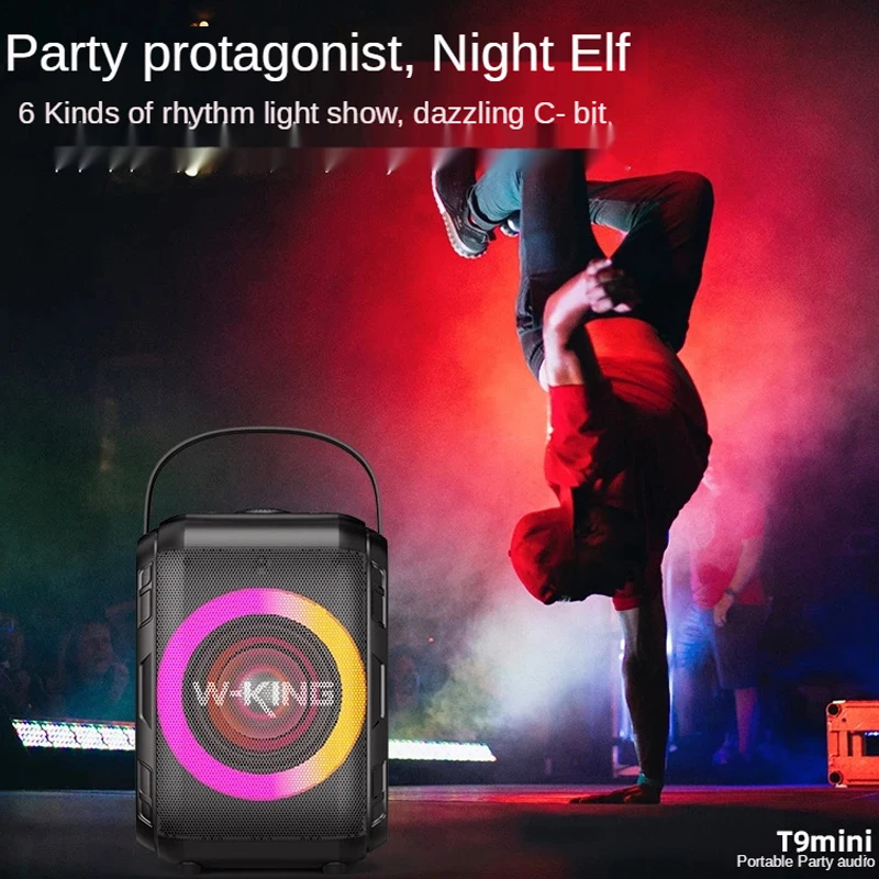 W-KINGT9 Mini High Power Outdoor портативный Bluetooth-динамик, беспроводной FM-радиоприемник, сабвуфер, цветной музыкальный динамик RGB, Caixa De Som
W-KINGT9 Mini High Power Outdoor портативный Bluetooth-динамик, беспроводной FM-радиоприемник, сабвуфер, цветной музыкальный динамик RGB, Caixa De Som