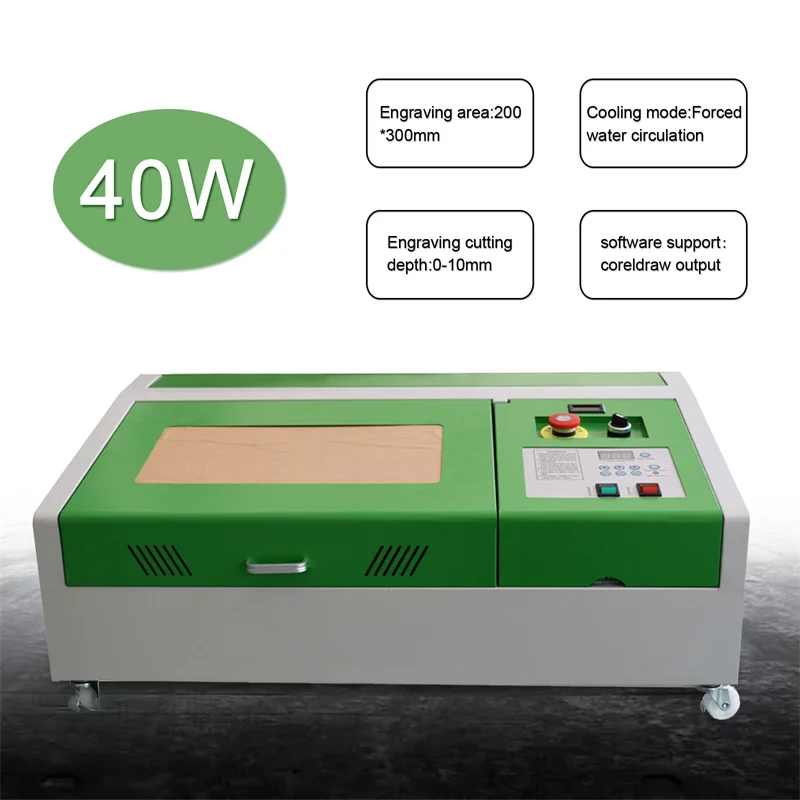 40W CO2 USB Laser Engraving Cutting Machine Laser Engraver Cutter 220V With USB Port 300x200mm
40W CO2 USB Laser Engraving Cutting Machine Laser Engraver Cutter 220V With USB Port 300x200mm