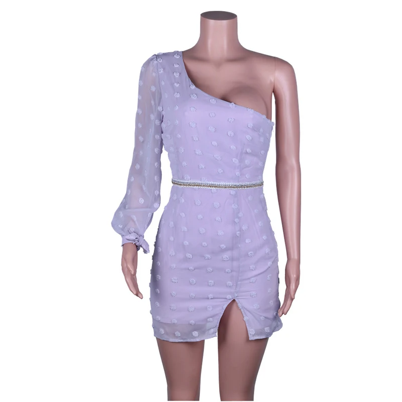 Elegant Women One Shoulder Bodycon Dress Female High Waist Puff Sleeve Pink Dress Ladies Chiffon Party Dress for Summer
Elegant Women One Shoulder Bodycon Dress Female High Waist Puff Sleeve Pink Dress Ladies Chiffon Party Dress for Summer