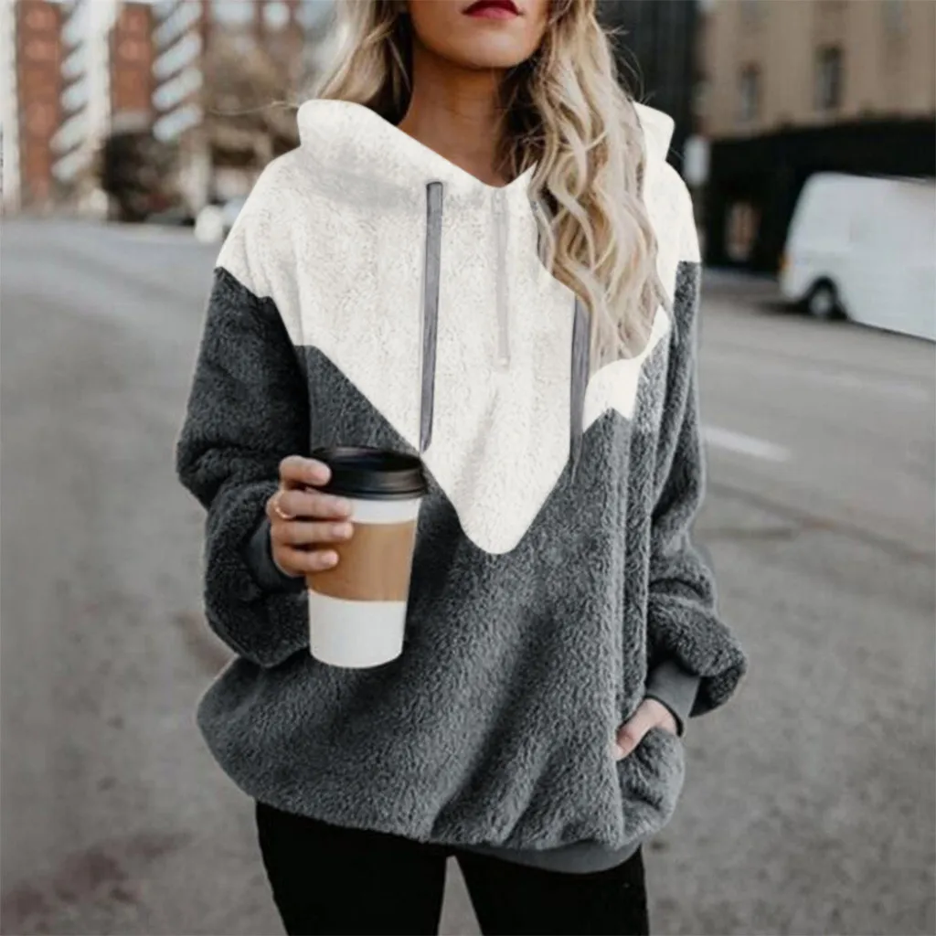 Women's Fleece Patchwork Hooded Sweatshirt Hoodies Women Casual Warm Pullover Hoody 2021 Winter Autumn Thicken Hoodies Female
Women's Fleece Patchwork Hooded Sweatshirt Hoodies Women Casual Warm Pullover Hoody 2021 Winter Autumn Thicken Hoodies Female