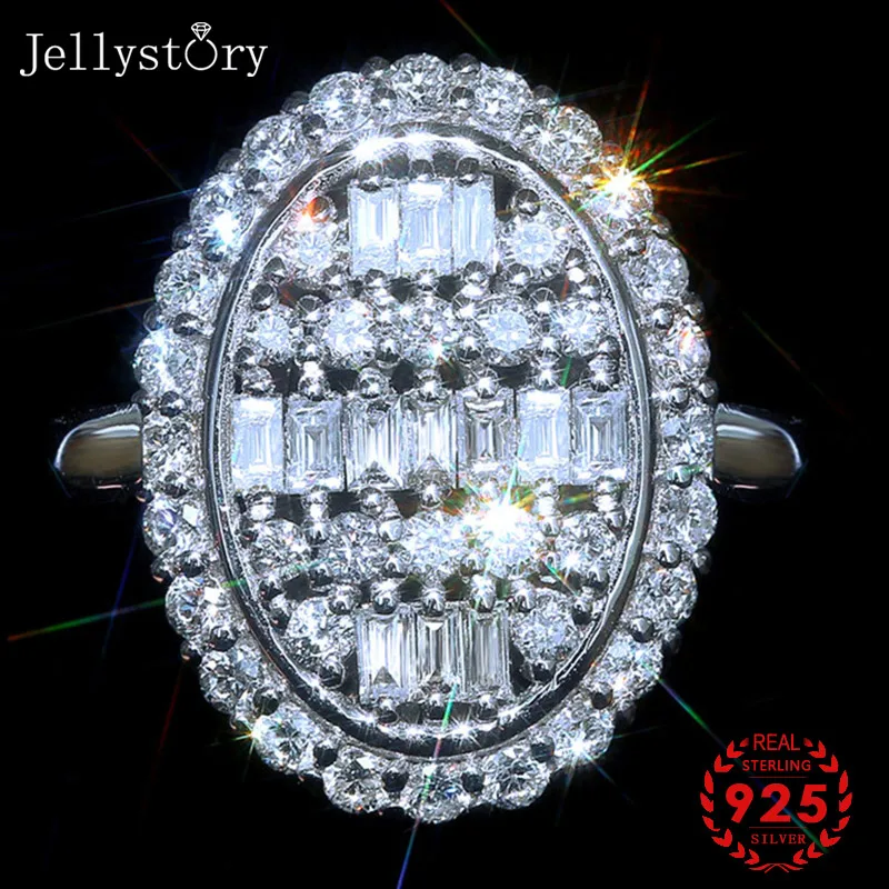 Jellystory Vintage Oval shape AAA Zircon Gemstone Ring for Women 925 Silver Jewelry Ring Wedding Party Gifts wholesale size 6-10
Jellystory Vintage Oval shape AAA Zircon Gemstone Ring for Women 925 Silver Jewelry Ring Wedding Party Gifts wholesale size 6-10