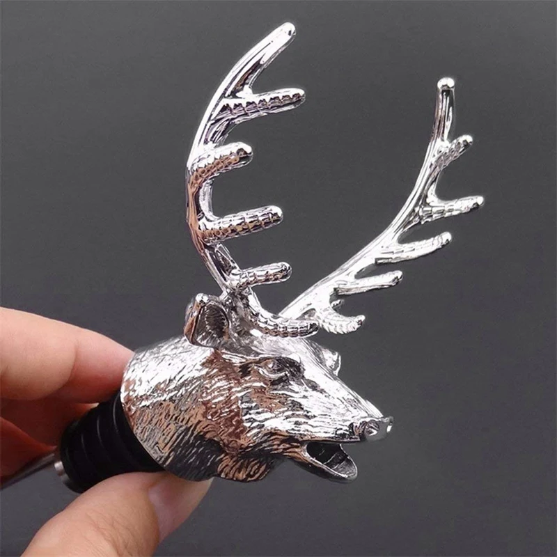 Zinc Alloy Deer Stag Head Wine Pourer Unique Wine Bottle Stoppers Wine Aerators Bar Tools
Zinc Alloy Deer Stag Head Wine Pourer Unique Wine Bottle Stoppers Wine Aerators Bar Tools