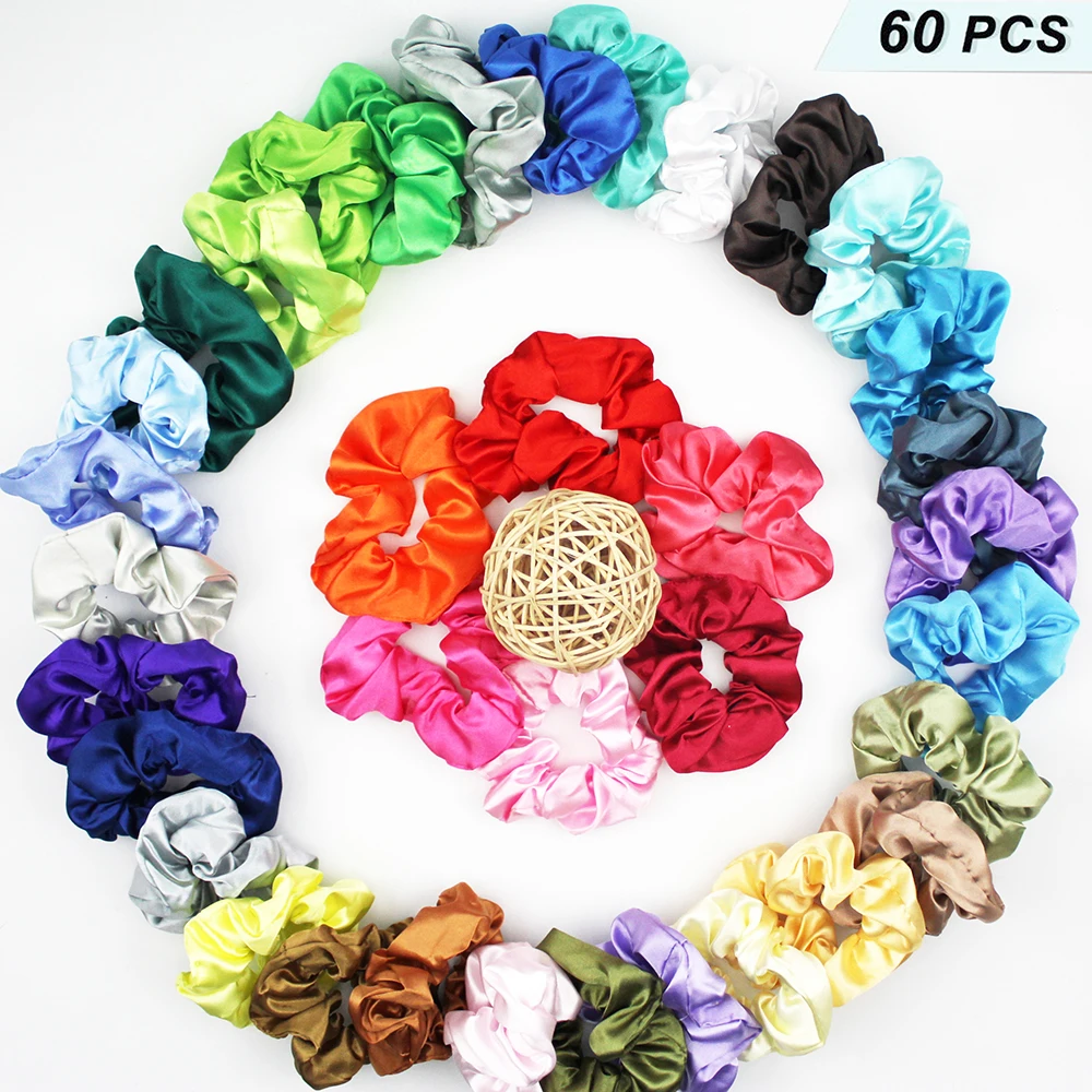 60pcs Per Bag Silk-Like Hair rope Satin Hair Scrunchies Ponytail Holder Elastic Hair Band Satin Hair Holder Colorful Headbands
60pcs Per Bag Silk-Like Hair rope Satin Hair Scrunchies Ponytail Holder Elastic Hair Band Satin Hair Holder Colorful Headbands