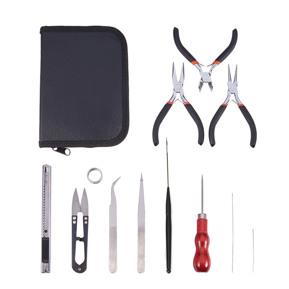 Multifunctional 12 Pieces/set Of Handmade Jewelry Tool Storage Bag With Awl Scissors Braided Bracelet Earrings DIY Accessories
Multifunctional 12 Pieces/set Of Handmade Jewelry Tool Storage Bag With Awl Scissors Braided Bracelet Earrings DIY Accessories