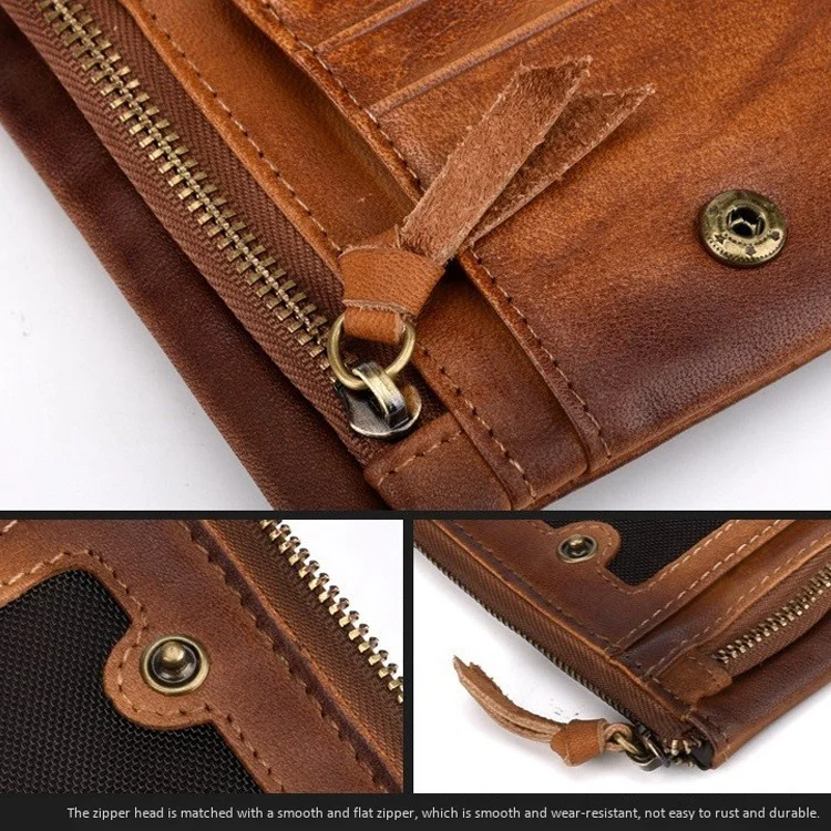 Cow Leather Men's Wallets,Retro Multifunction Zipper Purses,Coin Purses,Short Male Wallet
Cow Leather Men's Wallets,Retro Multifunction Zipper Purses,Coin Purses,Short Male Wallet