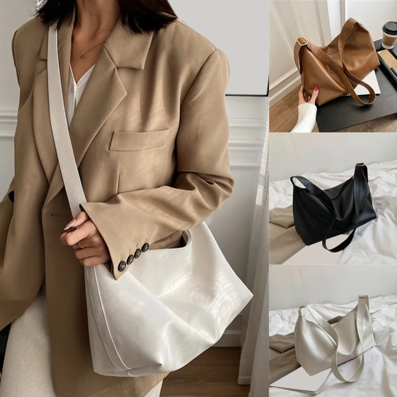 PU Leather Underarm Bags For Women 2021 Retro Simple Solid Color Shoulder Bag Ladies Large Capacity Bucket Bag
PU Leather Underarm Bags For Women 2021 Retro Simple Solid Color Shoulder Bag Ladies Large Capacity Bucket Bag