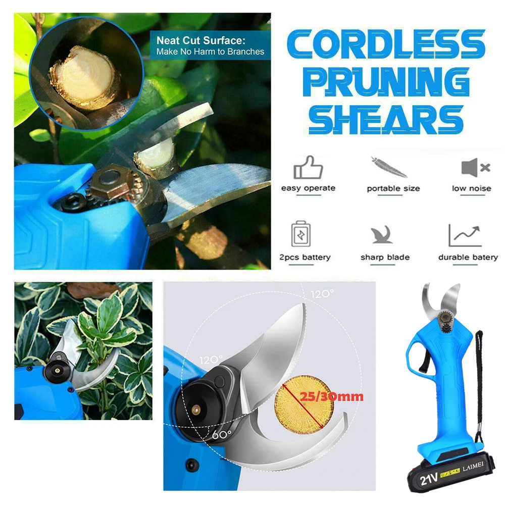 500w Electric Pruning Scissors Pruning Shears 16.8v Rechargeable Garden Pruner Secateur Branch Cutter Cutting Tool With Battery
500w Electric Pruning Scissors Pruning Shears 16.8v Rechargeable Garden Pruner Secateur Branch Cutter Cutting Tool With Battery