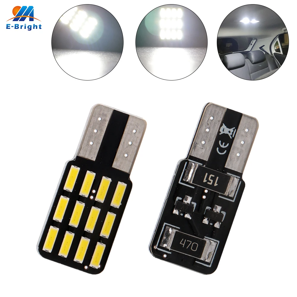 2pcs 12V W5W 168 T10 Canbus 4014 12 SMD LED Bulbs License Plate Clearance Dome Reading Luggage Compartment Lights NO ERROR
2pcs 12V W5W 168 T10 Canbus 4014 12 SMD LED Bulbs License Plate Clearance Dome Reading Luggage Compartment Lights NO ERROR
