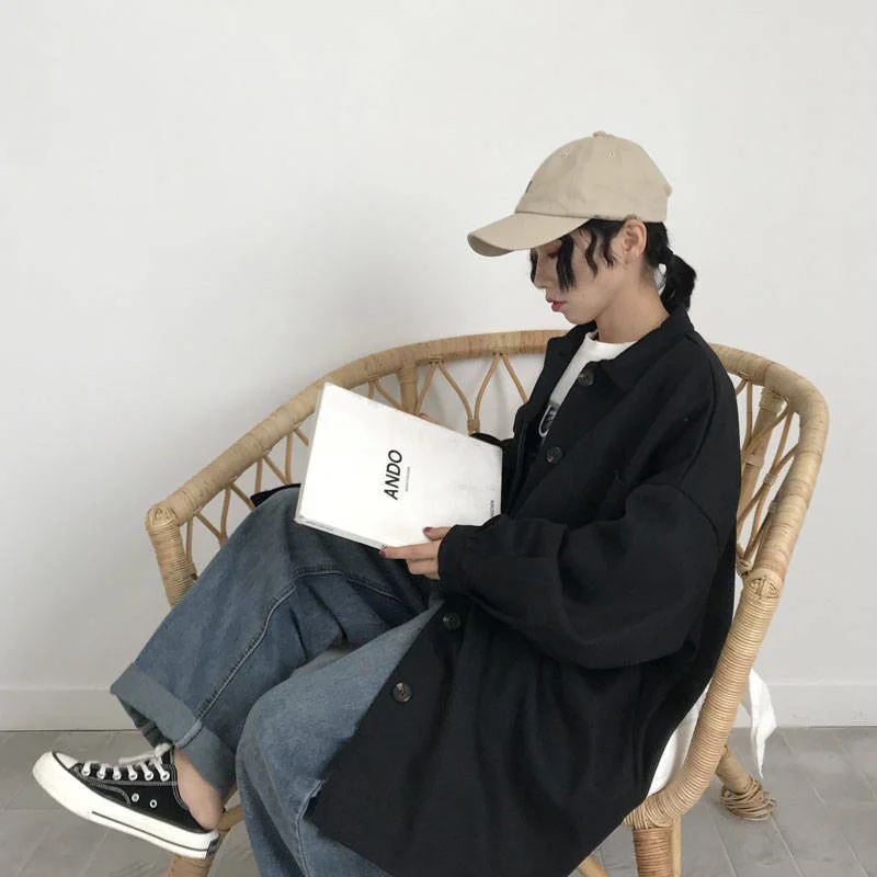 Spring autumn new shirt jacket men womenKorean loose Hong Kong style bf long-sleeved shirt simple solid safari Harajuku jacket
Spring autumn new shirt jacket men womenKorean loose Hong Kong style bf long-sleeved shirt simple solid safari Harajuku jacket