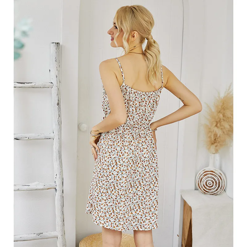 Sexy Casual Print Women Mini Dress Summer 2020 V-neck Spaghetti Straps White Women Dress
Sexy Casual Print Women Mini Dress Summer 2020 V-neck Spaghetti Straps White Women Dress