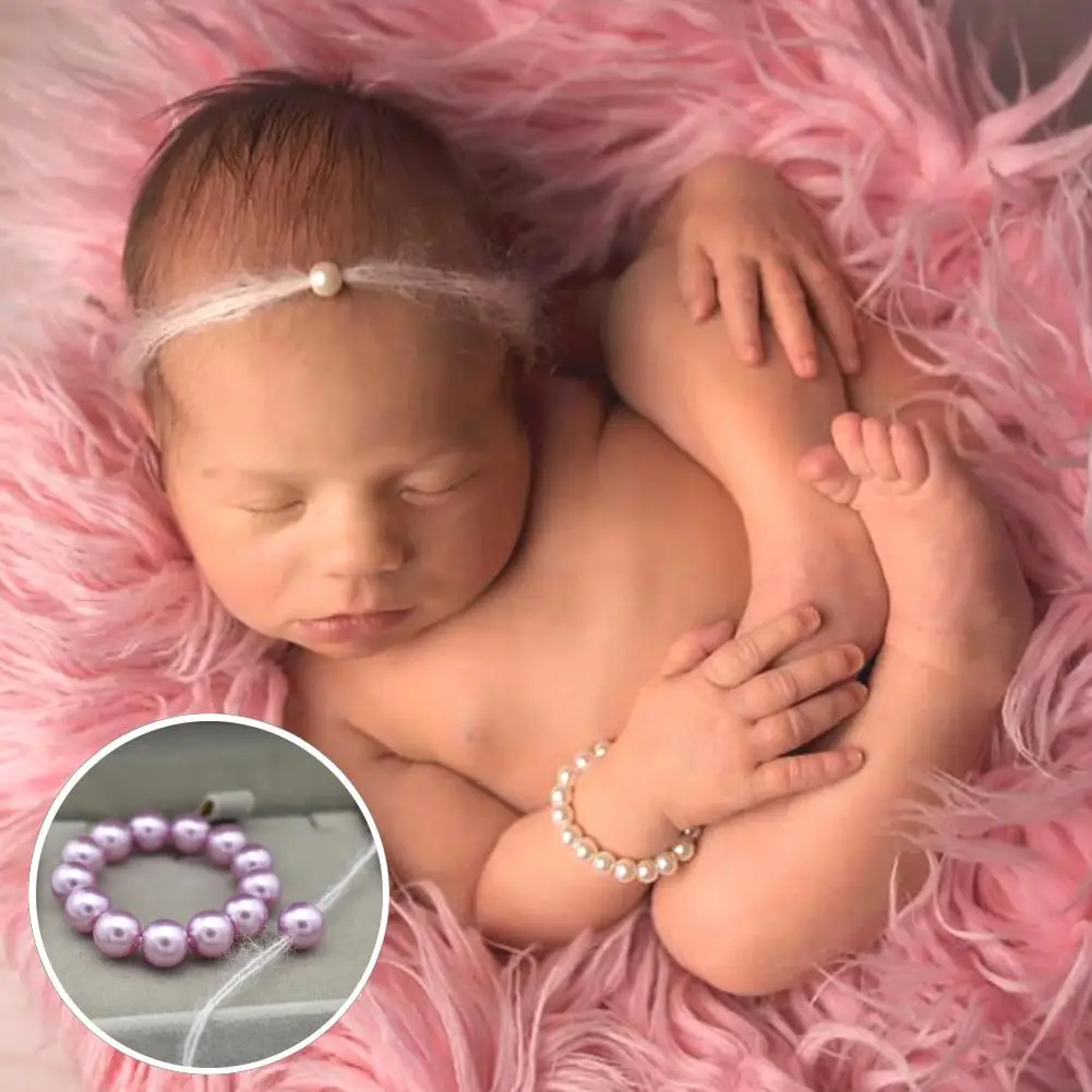 2Pcs/Set Newborn Baby Girls Bracelet Headband Faux Pearl Bracelet Headband Jewelry Photo Props New Baby Jewelry Set
2Pcs/Set Newborn Baby Girls Bracelet Headband Faux Pearl Bracelet Headband Jewelry Photo Props New Baby Jewelry Set