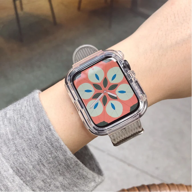 Transparent Strap for Apple Watch Band 42mm 38mm Accessories Soft Silicone case+Bracelet band iWatch series 6 se 5 4 3 44mm 40mm
Transparent Strap for Apple Watch Band 42mm 38mm Accessories Soft Silicone case+Bracelet band iWatch series 6 se 5 4 3 44mm 40mm