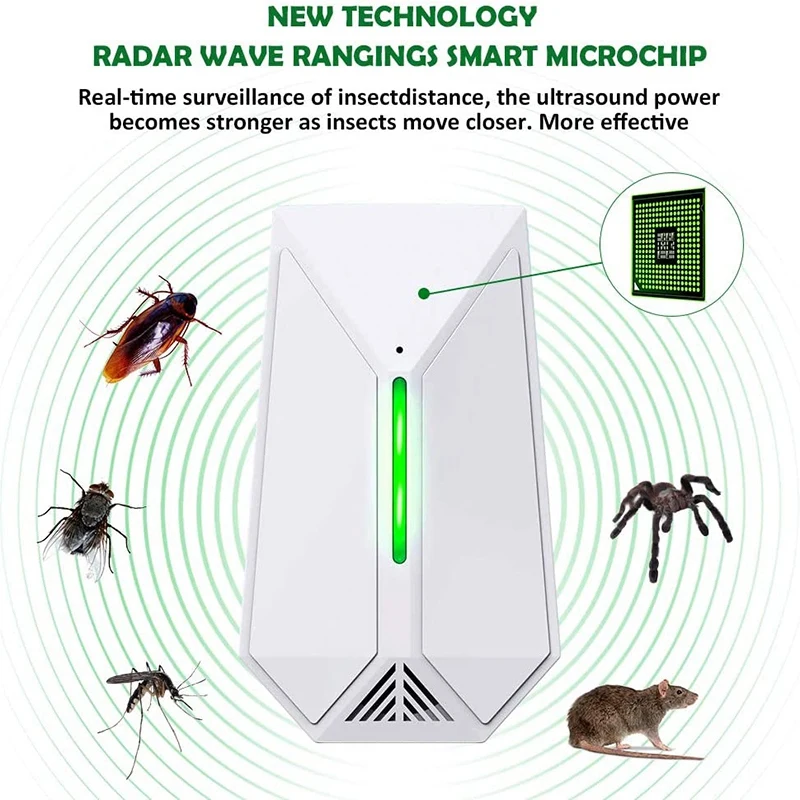 4 Pcs Ultrasonic Pest Repeller,Electronic Indoor Pest Repeller Wave Induction & Light Sensing for Insects,Etc,EU Plug
4 Pcs Ultrasonic Pest Repeller,Electronic Indoor Pest Repeller Wave Induction & Light Sensing for Insects,Etc,EU Plug