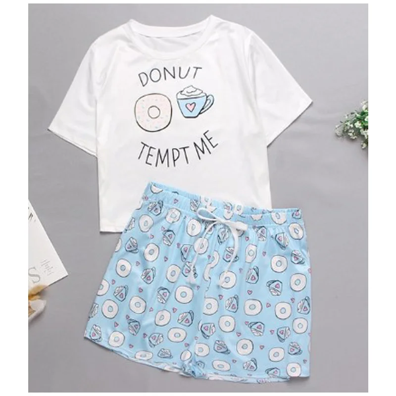 Droppshipping 2020 Print Cute Pattern Summer Short Sleeve Two Piece Underwear Set Women Tracksuit 2 Piece Outfits Home Clothes
Droppshipping 2020 Print Cute Pattern Summer Short Sleeve Two Piece Underwear Set Women Tracksuit 2 Piece Outfits Home Clothes