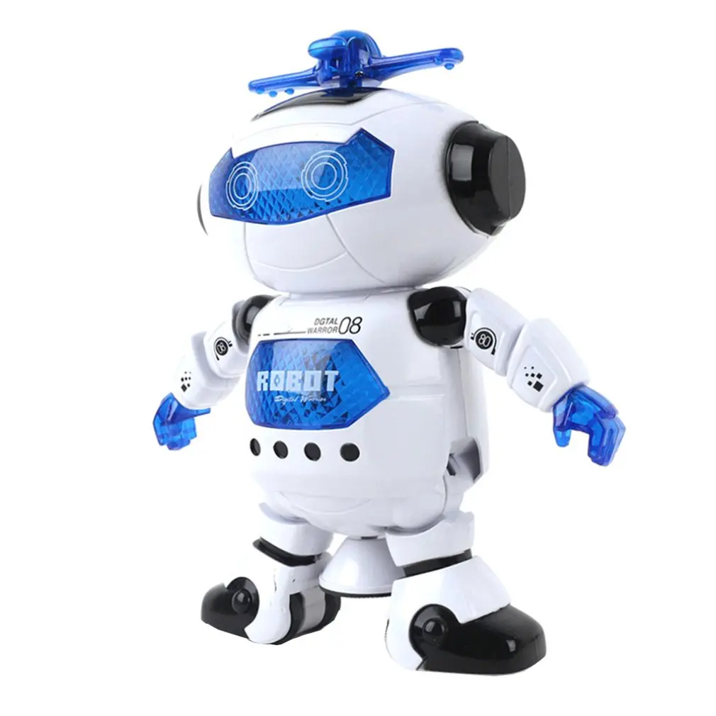 

Вращающийся на 360 градусов умный танцевальный робот, электронные ходячие игрушки с музыкальсветильник том для детей, игрушка астронавт, Рож...