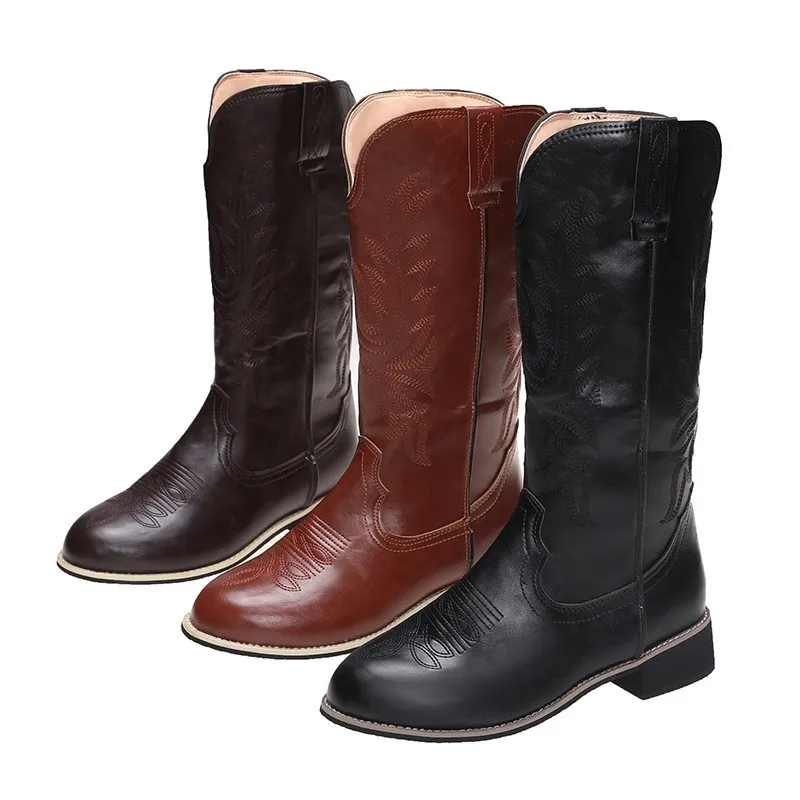 Women Leather Mid Calf Boots Casual Slip On Autumn Winter Wedge Long Fashion Pleated Round Toe Black High Female Overknee Boots
Women Leather Mid Calf Boots Casual Slip On Autumn Winter Wedge Long Fashion Pleated Round Toe Black High Female Overknee Boots
