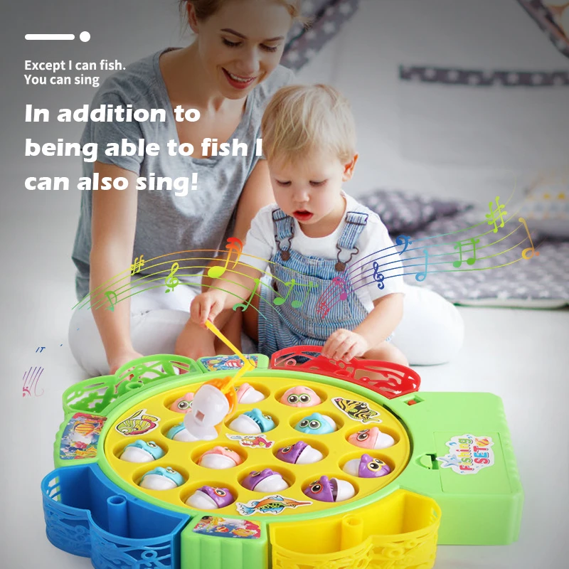 Children Board Play Fish Game Magnetic Fish Outdoor Sports Educational Toys Electric Musical Rotating Fishing Toy For Boys Girls
Children Board Play Fish Game Magnetic Fish Outdoor Sports Educational Toys Electric Musical Rotating Fishing Toy For Boys Girls