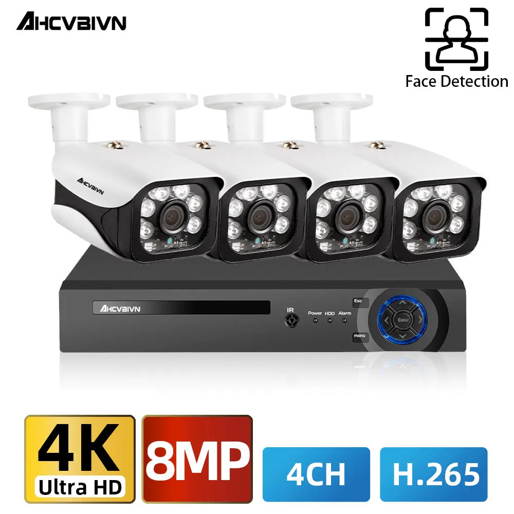 4 Channel CCTV Camera Security System Kit 4K DVR Kit Outdoor Waterptoof Bullet Camera video Surveillance System Set 8MP 4CH DVR
4 Channel CCTV Camera Security System Kit 4K DVR Kit Outdoor Waterptoof Bullet Camera video Surveillance System Set 8MP 4CH DVR