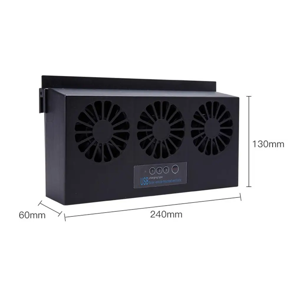 Solar/USB Dual Charging Vehicle Cooling Tool Car Exhaust Fan Vehicle Auto Air Vent Ventilator Car Circulation Ventilation Fan
Solar/USB Dual Charging Vehicle Cooling Tool Car Exhaust Fan Vehicle Auto Air Vent Ventilator Car Circulation Ventilation Fan