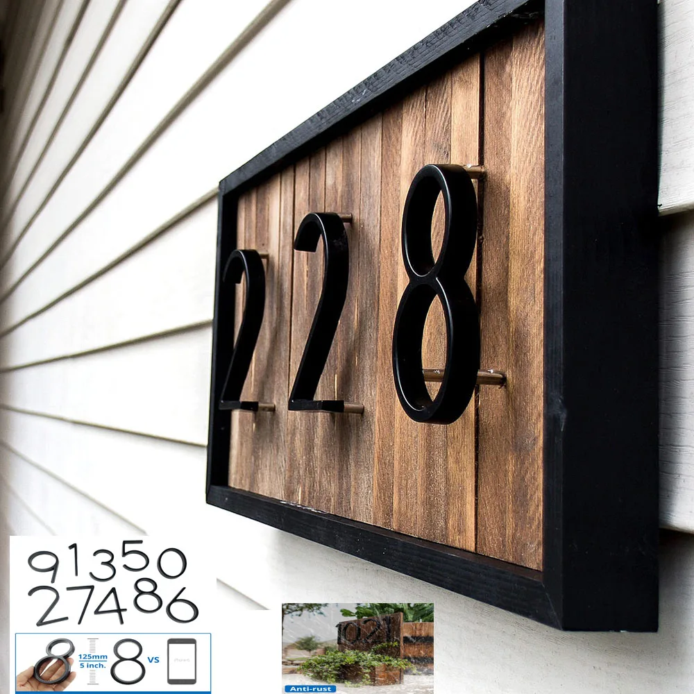 125mm Floating House Number Letters Big Modern Door Alphabet Home Outdoor 5 in.Black Numbers Address Plaque Dash Slash Sign #0-9
125mm Floating House Number Letters Big Modern Door Alphabet Home Outdoor 5 in.Black Numbers Address Plaque Dash Slash Sign #0-9