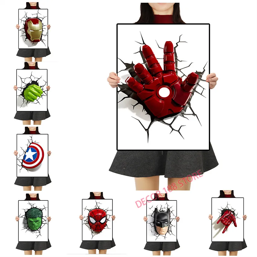 Cartoon Marvel Superhero Batman Hulk Spider-Man Avengers Canvas Painting Poster Print Wall Art Pictures Kids Room Bedroom Decor
Cartoon Marvel Superhero Batman Hulk Spider-Man Avengers Canvas Painting Poster Print Wall Art Pictures Kids Room Bedroom Decor