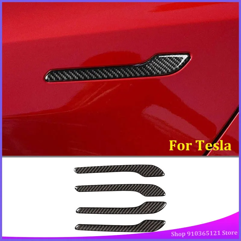 4 шт. чехол на дверную ручку Tesla Model 3, защитная наклейка из углеродного волокна, модные аксессуары, модель 3, модель Y Three, 2020 
4 шт. чехол на дверную ручку Tesla Model 3, защитная наклейка из углеродного волокна, модные аксессуары, модель 3, модель Y Three, 2020