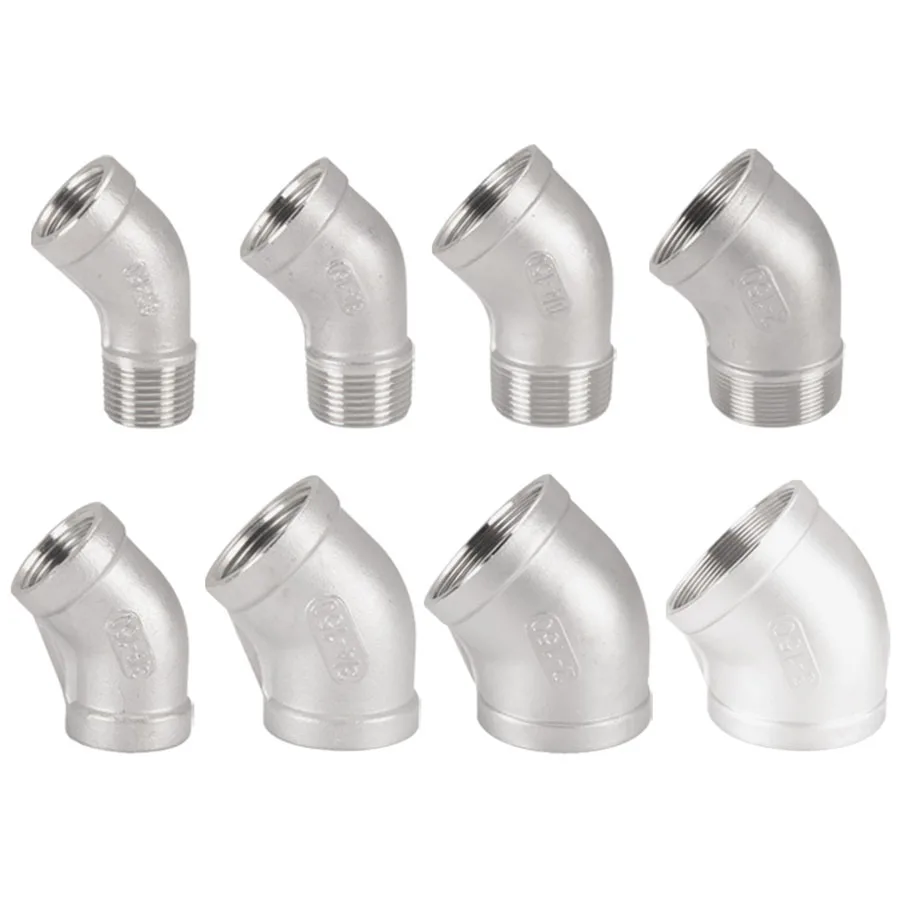 304 Stainless Steel 1/4 3/8 1/2 3/4 1-1/4 2" BSPT F To F F x M 45 Degrees Elbow For Connect Pipes And Valves Water Pipe Fittings
304 Stainless Steel 1/4 3/8 1/2 3/4 1-1/4 2" BSPT F To F F x M 45 Degrees Elbow For Connect Pipes And Valves Water Pipe Fittings