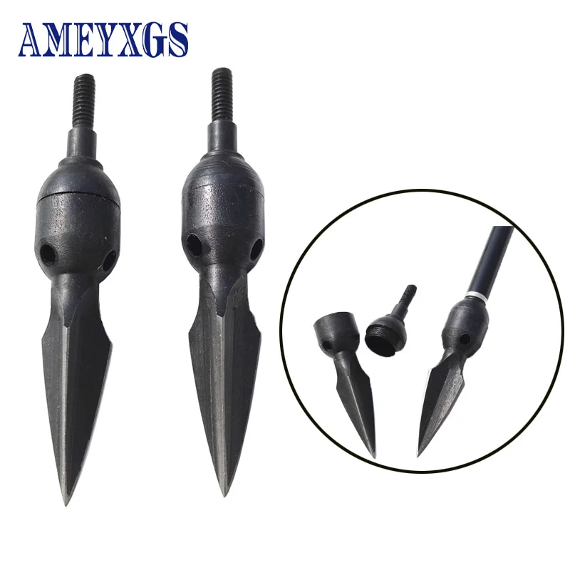 

6/12pcs High Quality Archery Whistle Arrowhead Hunting Broadhead Rotary Arrow Heads 240 Grain Tips Points Shooting Accessories