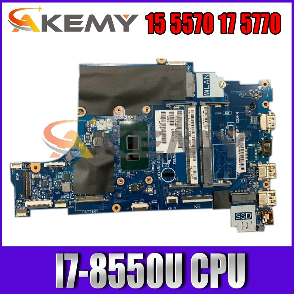 

For DELL Inspiron 15 5570 17 5770 Laptop Motherboard CAL60 LA-F114P CN 0V4K03 0V5DDM With I7-8550U CPU DDR4 100% Fully Tested