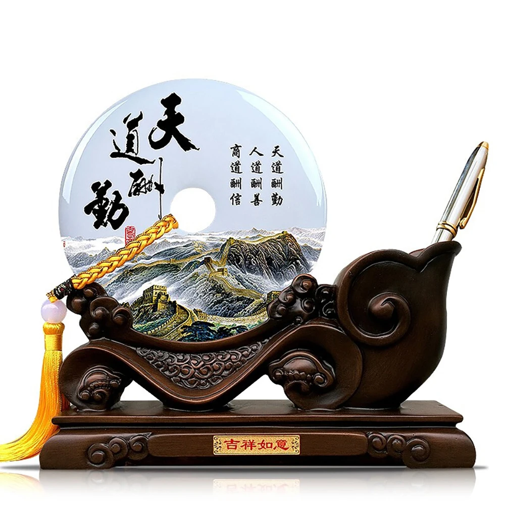 Chinese Traditional Jade Lucky Fortune Wealth Mascot Pen Holder Desk Accessories Housewarming Furnishing Office Opening Gift
Chinese Traditional Jade Lucky Fortune Wealth Mascot Pen Holder Desk Accessories Housewarming Furnishing Office Opening Gift